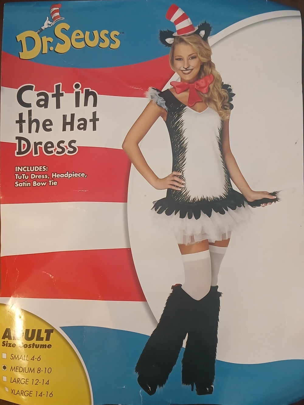 0Dr. Seuss Cat in the Hat Black, White & Red Tutu Dress Costume